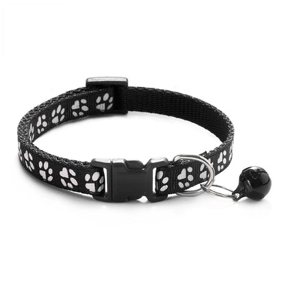 Fashion Pet Cats Collar Colorful Pattern Cute Bell Adjustable Collars For Cats Kitten DIY Ring Necklace Pet Accessories