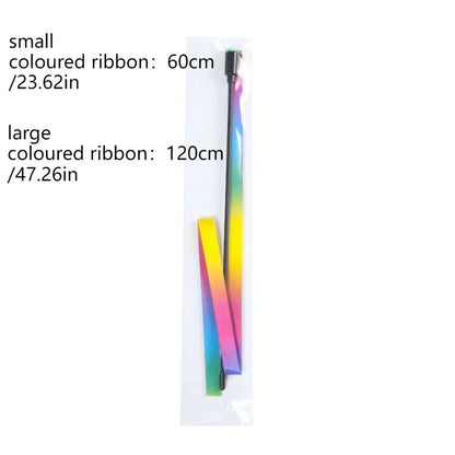 Double-sided Rainbow Ribbon Tease Cat Stick Pet Cat Toy Interactive Toy Cat Teasing Stick Pet Toys Cat Toys Interactive