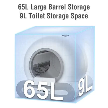 APP-controlled Smart Litter Box Automatic Cleaning Litter Box Multi-function Cat Toilet 65L Large Capacity Pet Supplies