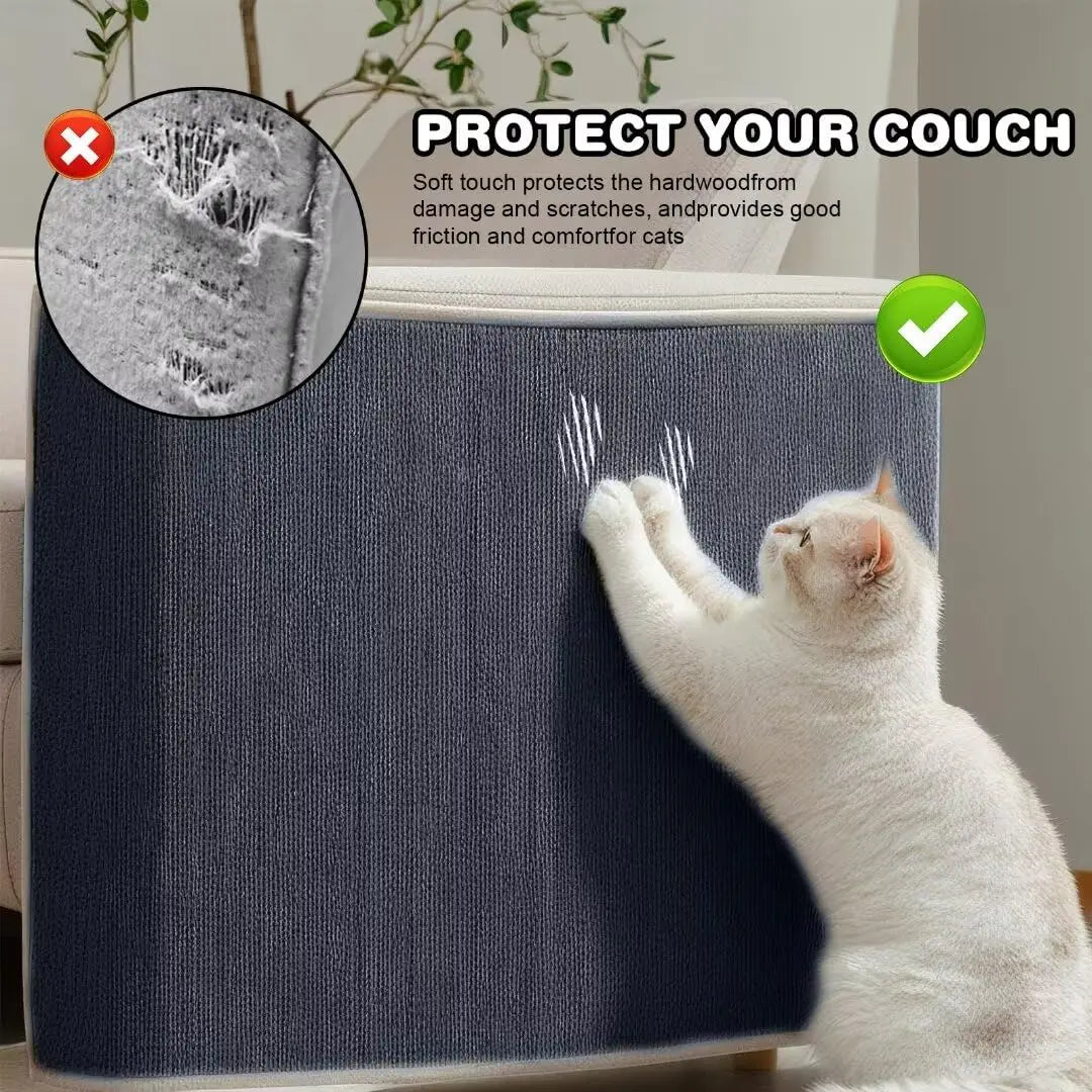 Self-Adhesive Anti Cat Scratch Sofa DIY Cats Scratch Protection Paws Sharpen Trimmable  Carpet Cats Scratch Board ﻿Roll Shipment