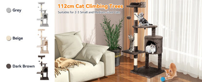 Passerscat Cat Trees Cat Climbing Frame For Indoor Cats Multi-Level With Scratching Posts Cat Tower Padded Top Perches and Condo