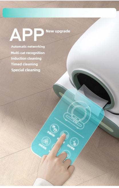 NEW Tonepie 65L Smart Cat Litter Box APP-controlled toilet Wi-Fi-connected,large-capacity,self-cleaning cat litter box EU STOCK