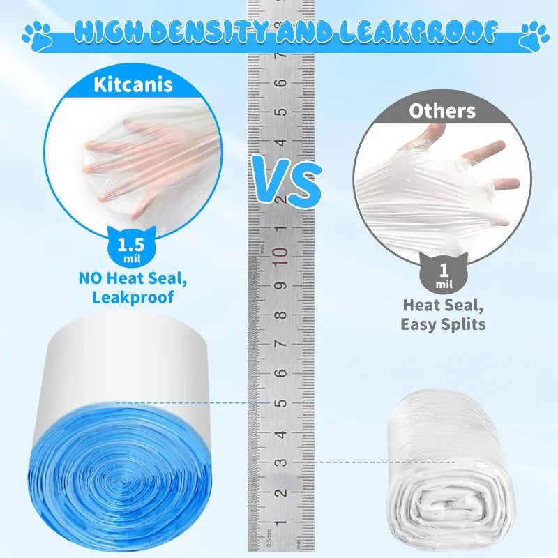 90 Count Cat Litter Bags for Automatic Litter Box Extra-Thick Cat Litter Box Liners for MeoWant/catlink/Tonepie Toilette