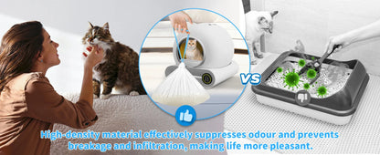 90 Count Cat Litter Bags for Automatic Litter Box Extra-Thick Cat Litter Box Liners for MeoWant/catlink/Tonepie Toilette