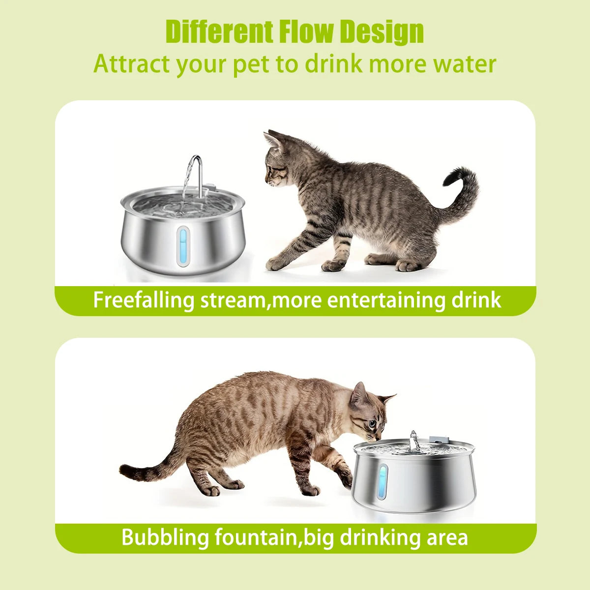 4L Cat Drinking Fountain Automatic Stainless Steel Pet Cats Water Dispenser Ultra-quiet Pump Drink Foutain For Multiple Pets
