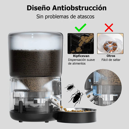 4L Automatic Pet Feeder Cat Food Dispenser Timed and Quantitative Insect and Moisture Resistant Feeding Machine No Food Jamming
