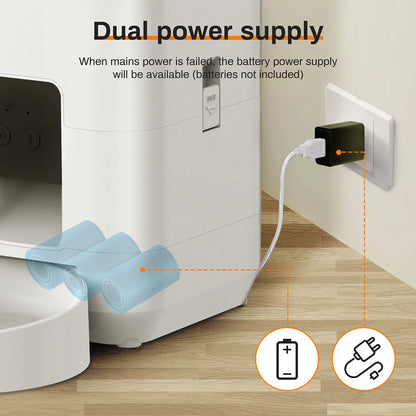 2L Pet Feeder Timing Smart Automatic Dog Pet Feeder For Cats Dog Button WIFI APP Intelligent Dry Food Dispenser Dog Bowl