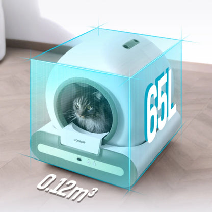 NEW Tonepie 65L Smart Cat Litter Box APP-controlled toilet Wi-Fi-connected,large-capacity,self-cleaning cat litter box EU STOCK