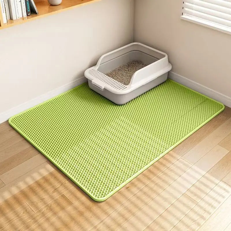 Double Layer Cat Litter Mat EVA Waterproof Cat Toilet Rug Litter Tray Sandboxes for Cat Litter Carpet Cat Litter Box Accessories