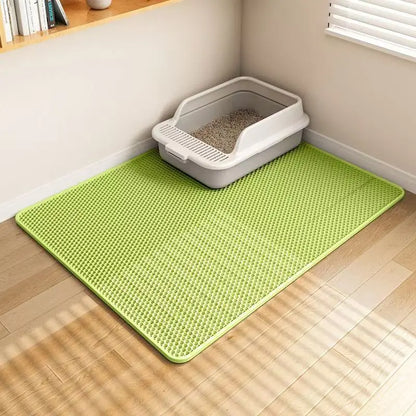 Double Layer Cat Litter Mat EVA Waterproof Cat Toilet Rug Litter Tray Sandboxes for Cat Litter Carpet Cat Litter Box Accessories