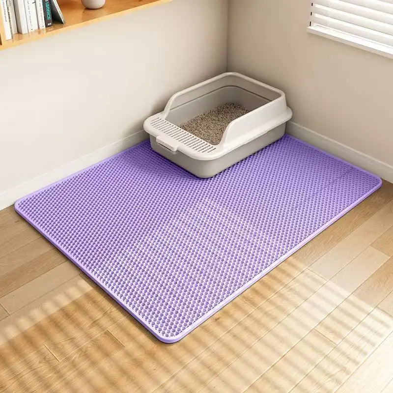 Double Layer Cat Litter Mat EVA Waterproof Cat Toilet Rug Litter Tray Sandboxes for Cat Litter Carpet Cat Litter Box Accessories