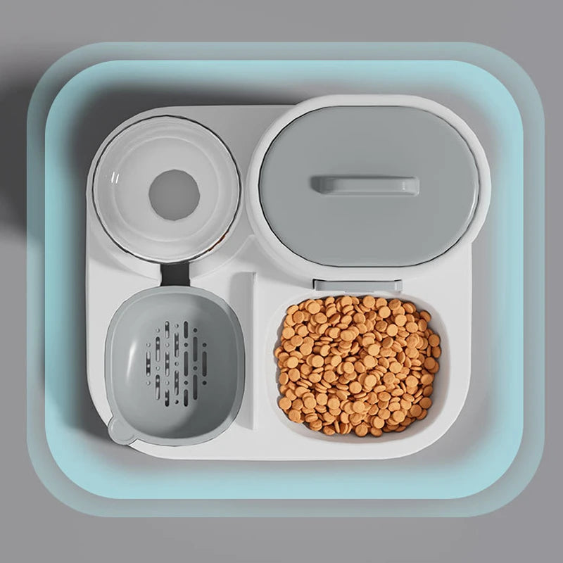 Cat feeding water feeder dog bowl cat bowl smooth food and water supply two-in-one water dispenser cat bowl pet supplies