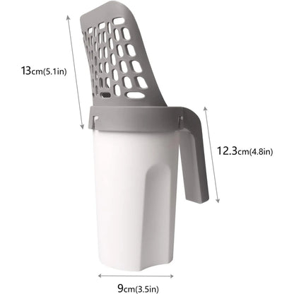 Cat Litter Scoop Shovel For Pet Filter Clean Toilet Garbage Picker Holder Integrated Detachable  Pet Supplies with Refill Bag