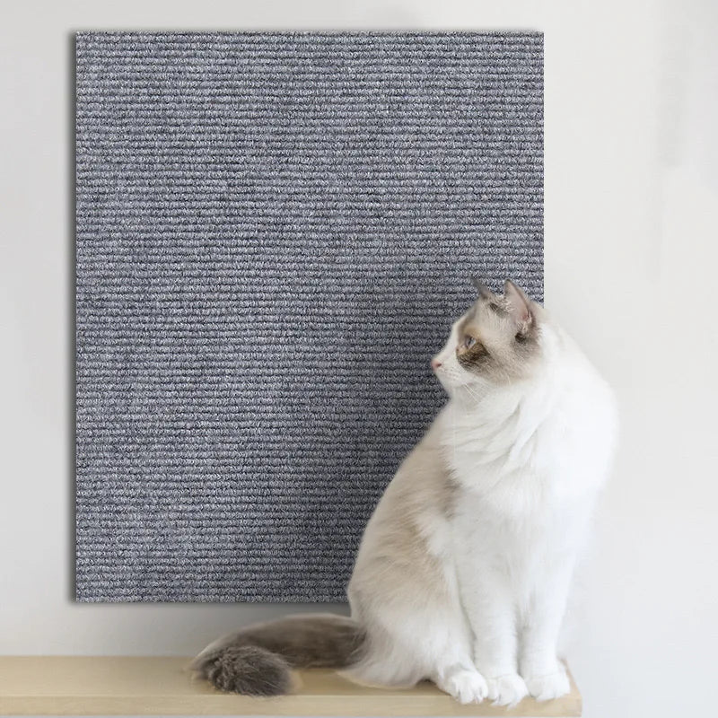 Self-Adhesive Cat Scratching Mat Trimmable Cat Carpet Cat Scratching Carpet Corner Wall Cat DIY Scratch Sofa Furniture Protector