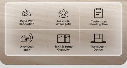 ROJECO Automatic Pet Feeder Gravity Water Fountain 8.5L 2 In 1 WIFI Remote Control Smart Cat Dog Kibble Dispenser Water Drinker