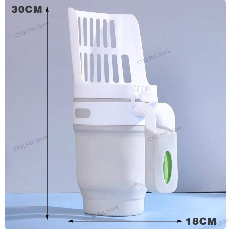 Cat Litter Shovel Scoop with Built-in Garbage Bag For Pet Filter Clean Toilet Garbage Picker Cat Supplies Self Cleaning