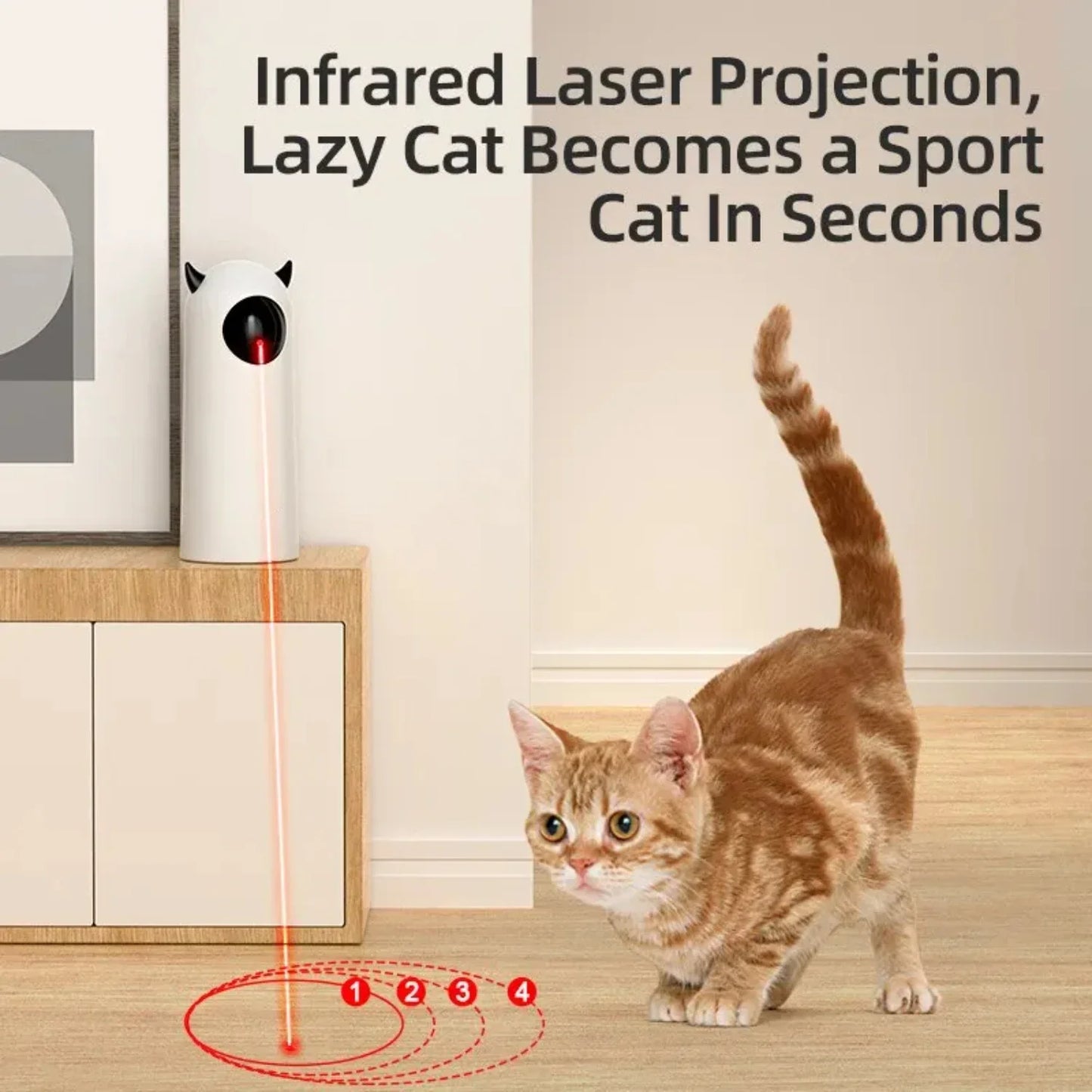 Automatic Interactive Cat Toy Smart LED Laser Pointer Indoor Teasing Pet Accessories Handheld Electronic Toy