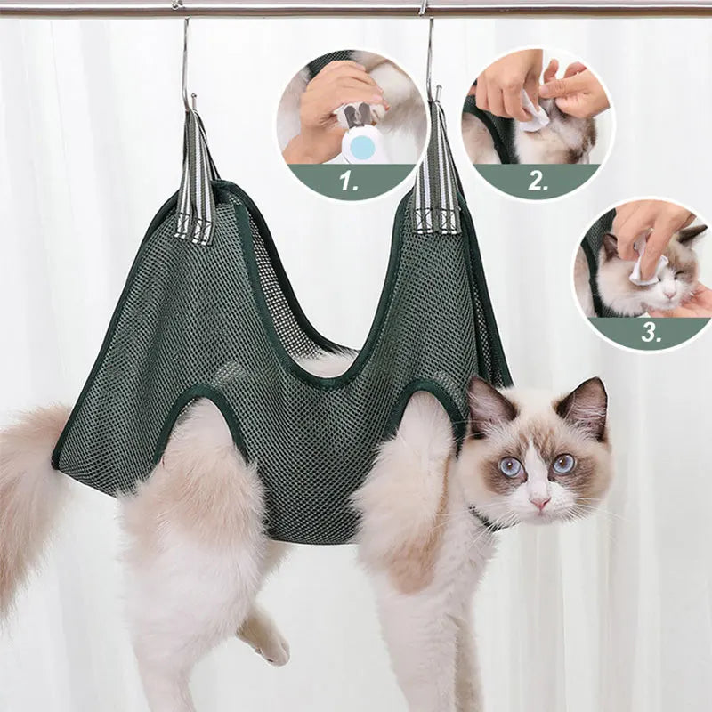 Pet Cat Dog Nail Trimmer Small and Medium Fixed Bag Bath Trimming Restraint Bag Beauty Hammock Hanging Pet Supplies