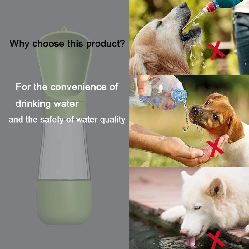 Portable Dog Water Bottle With Food Container Travel 2 in 1 Pet Water Dispenser For Small Large Dogs Cat Labrador Drinking Bowls