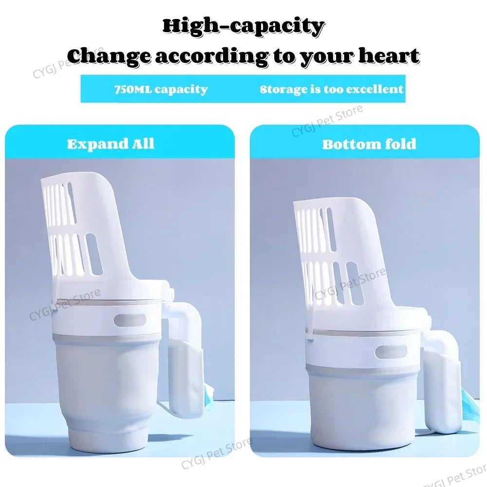Cat Litter Shovel Scoop with Built-in Garbage Bag For Pet Filter Clean Toilet Garbage Picker Cat Supplies Self Cleaning