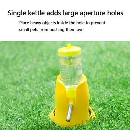 Hamster Water Feeder Small Animal Automatic Dispenser Drinking Water Bottle Bowls Dish with Food Container for Guinea Pig Rat