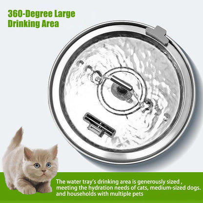 4L Cat Drinking Fountain Automatic Stainless Steel Pet Cats Water Dispenser Ultra-quiet Pump Drink Foutain For Multiple Pets