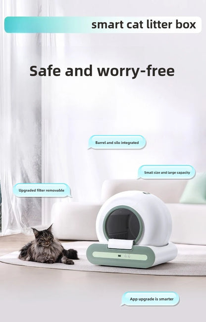 NEW Tonepie 65L Smart Cat Litter Box APP-controlled toilet Wi-Fi-connected,large-capacity,self-cleaning cat litter box EU STOCK