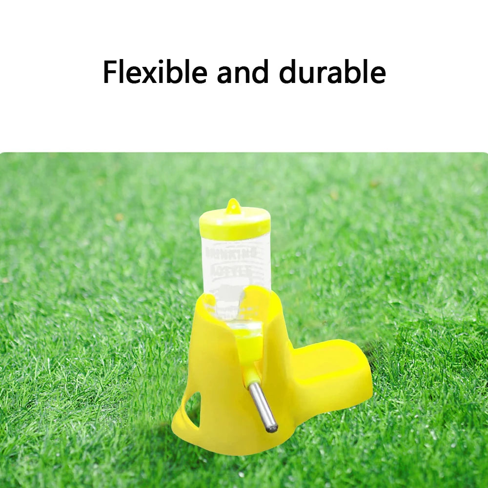 Hamster Water Feeder Small Animal Automatic Dispenser Drinking Water Bottle Bowls Dish with Food Container for Guinea Pig Rat