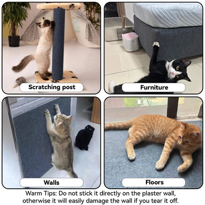 Self-Adhesive Anti Cat Scratch Sofa DIY Cats Scratch Protection Paws Sharpen Trimmable  Carpet Cats Scratch Board ﻿Roll Shipment