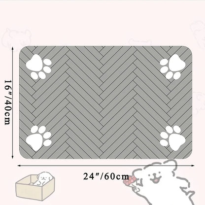 Pet Feeding Dropshipping Pet Placemat for Food and Water Bowl, with Waterproof Rubber Backing, Quick Dry Water Mat for Dog Cat