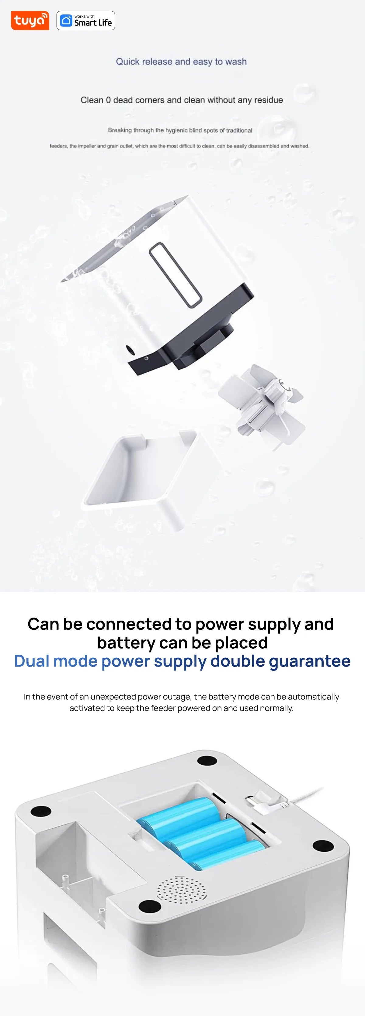 Tuya Smart Cat Food Dispenser Dog Feeder with Camera 5G WiFi 8L Motion Detection HD Video 2-Way Audio Timed Pet Feeder