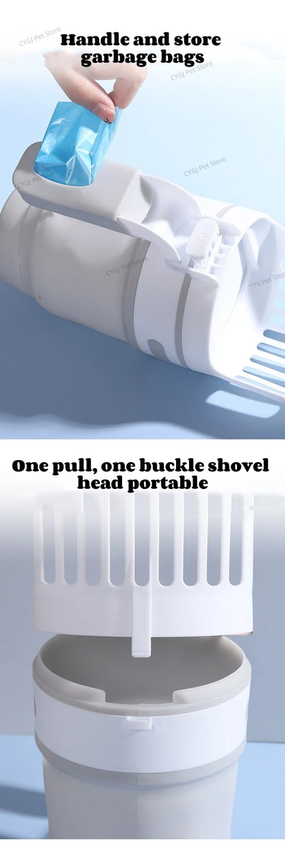 Cat Litter Shovel Scoop with Built-in Garbage Bag For Pet Filter Clean Toilet Garbage Picker Cat Supplies Self Cleaning