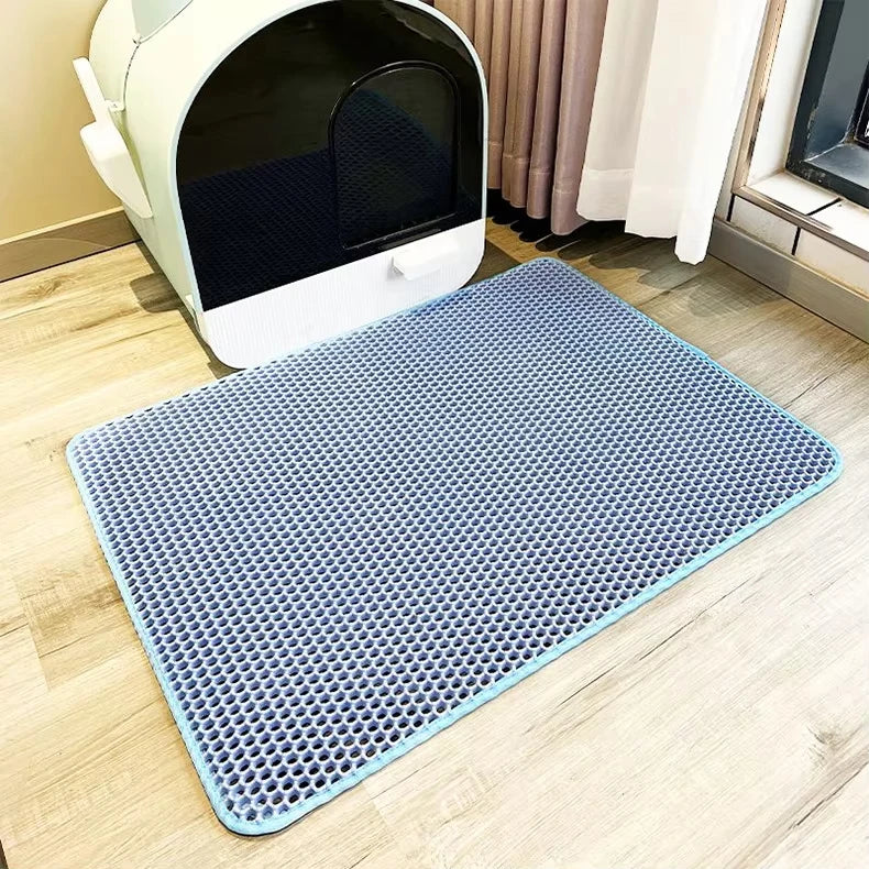 Double Layer Cat Litter Mat EVA Waterproof Cat Toilet Rug Litter Tray Sandboxes for Cat Litter Carpet Cat Litter Box Accessories