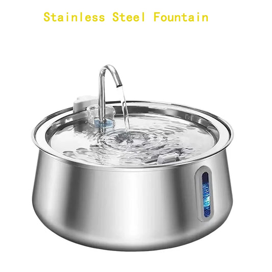 4L Cat Drinking Fountain Automatic Stainless Steel Pet Cats Water Dispenser Ultra-quiet Pump Drink Foutain For Multiple Pets