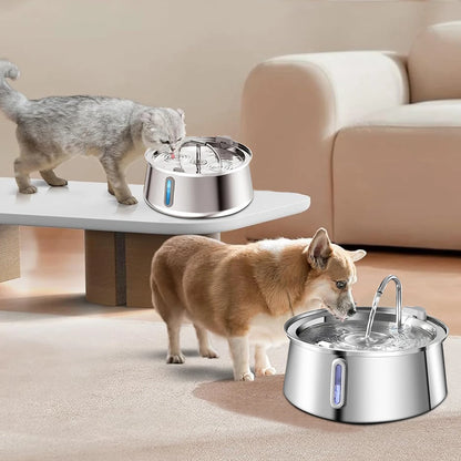 4L Cat Drinking Fountain Automatic Stainless Steel Pet Cats Water Dispenser Ultra-quiet Pump Drink Foutain For Multiple Pets