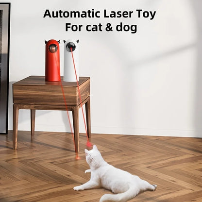 Automatic Laser Cat Toy，Multi-level rotation adjustment speed mode indoor interactive game，Does not include batteries