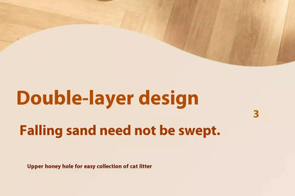 Premium Large Cat Litter Mat 90x60CM Waterproof Double Layer Litter Trapper Non-Slip Washable Pet Toilet Pad Sand Control