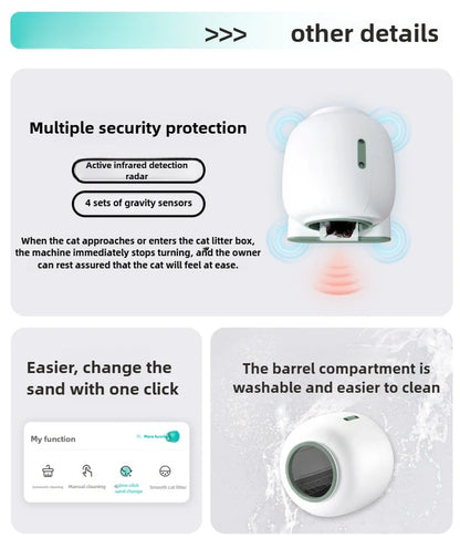 NEW Tonepie 65L Smart Cat Litter Box APP-controlled toilet Wi-Fi-connected,large-capacity,self-cleaning cat litter box EU STOCK