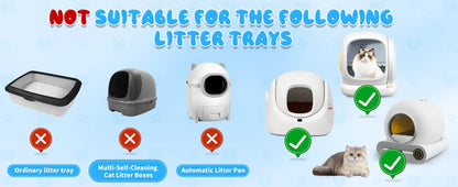 90 Count Cat Litter Bags for Automatic Litter Box Extra-Thick Cat Litter Box Liners for MeoWant/catlink/Tonepie Toilette