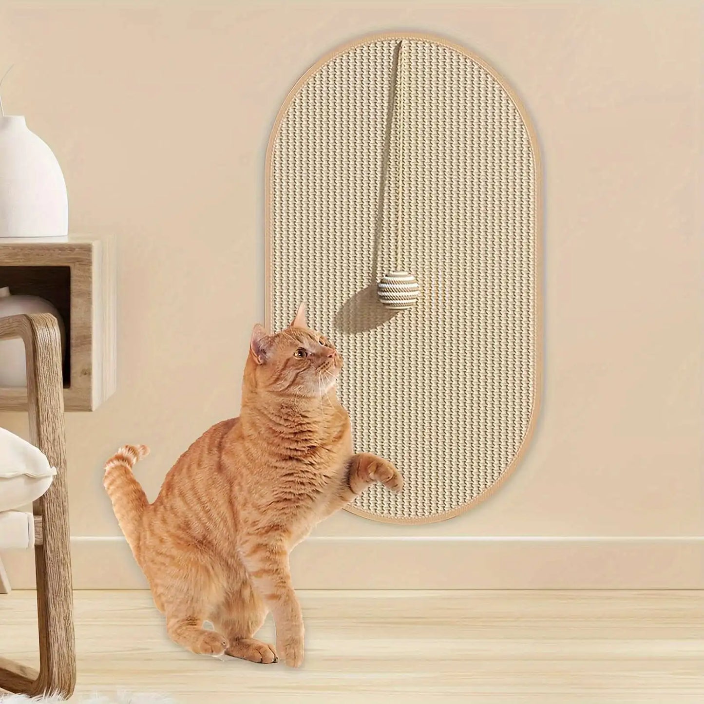 Durable Sisal Cat Scratch Pads, Cat Wall Pads, Sofa Claw Grinding Pads, Scratch Board Wall Stickers Cat Pet Toys Pet Accessories