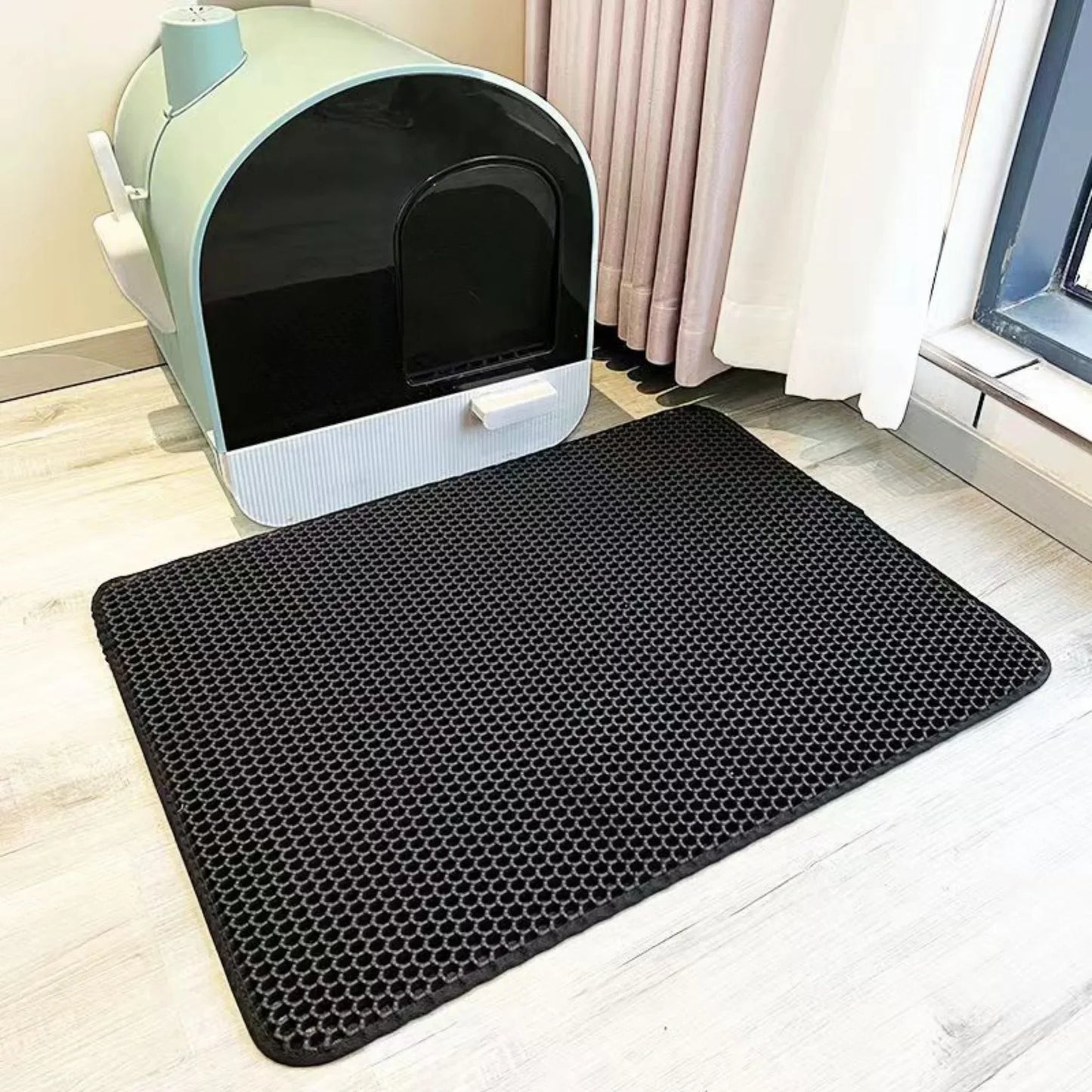 Premium Large Cat Litter Mat 90x60CM Waterproof Double Layer Litter Trapper Non-Slip Washable Pet Toilet Pad Sand Control