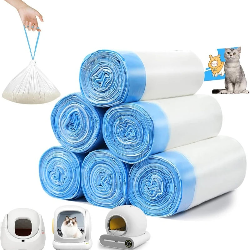 90 Count Cat Litter Bags for Automatic Litter Box Extra-Thick Cat Litter Box Liners for MeoWant/catlink/Tonepie Toilette