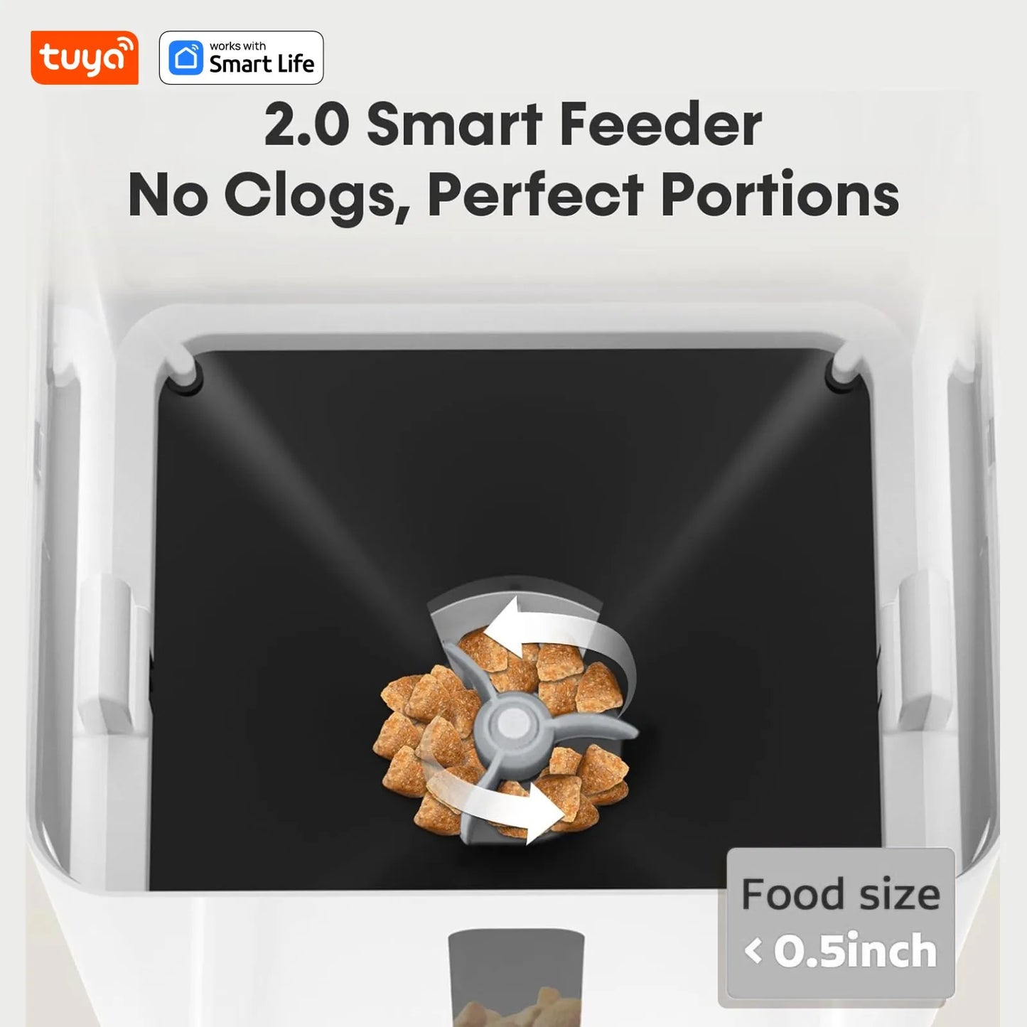 Tuya Smart Cat Food Dispenser Dog Feeder with Camera 5G WiFi 8L Motion Detection HD Video 2-Way Audio Timed Pet Feeder
