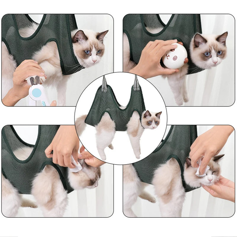 Pet Cat Dog Nail Trimmer Small and Medium Fixed Bag Bath Trimming Restraint Bag Beauty Hammock Hanging Pet Supplies